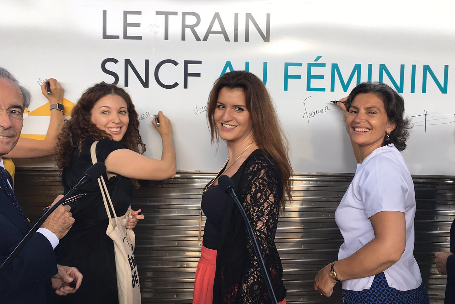 Clôture du tour de France du train SNCF au Féminin, gare de Paris Est, le 28 juin 2019, en présence de Marlène Schiappa, secrétaire d’État chargée de l’Égalité entre les femmes et les hommes et de la Lutte contre les discriminations
