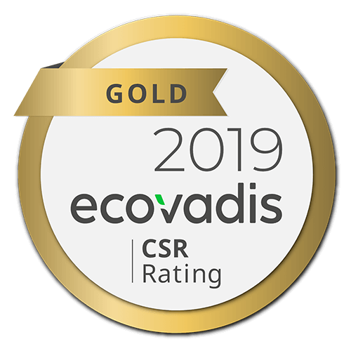 Gold 2019 Ecovadis CSR rating